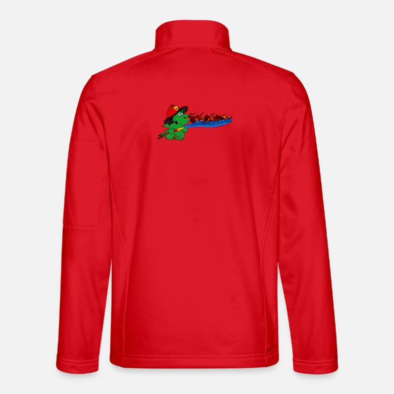 Feuerdrache Feuerwehrheld Geschenk Unisex Softshelljacke