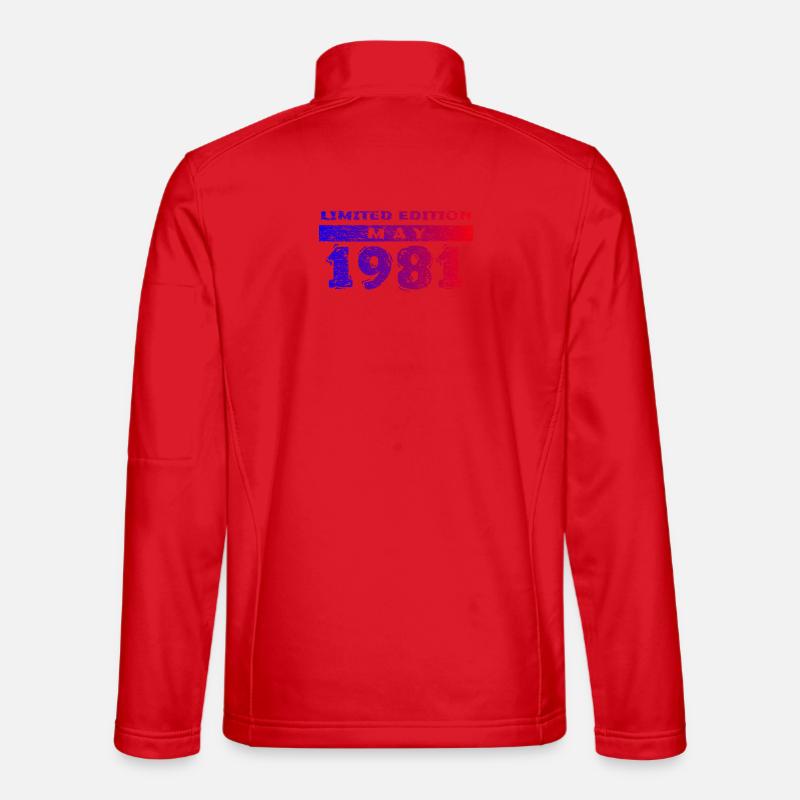 45th Birthday Limited Edition 05/1981 - Unisex Softshell Jacket - red