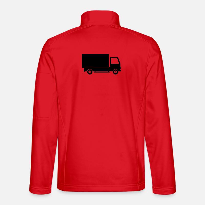 Delivery Box Truck - Unisex Softshell Jacket - red