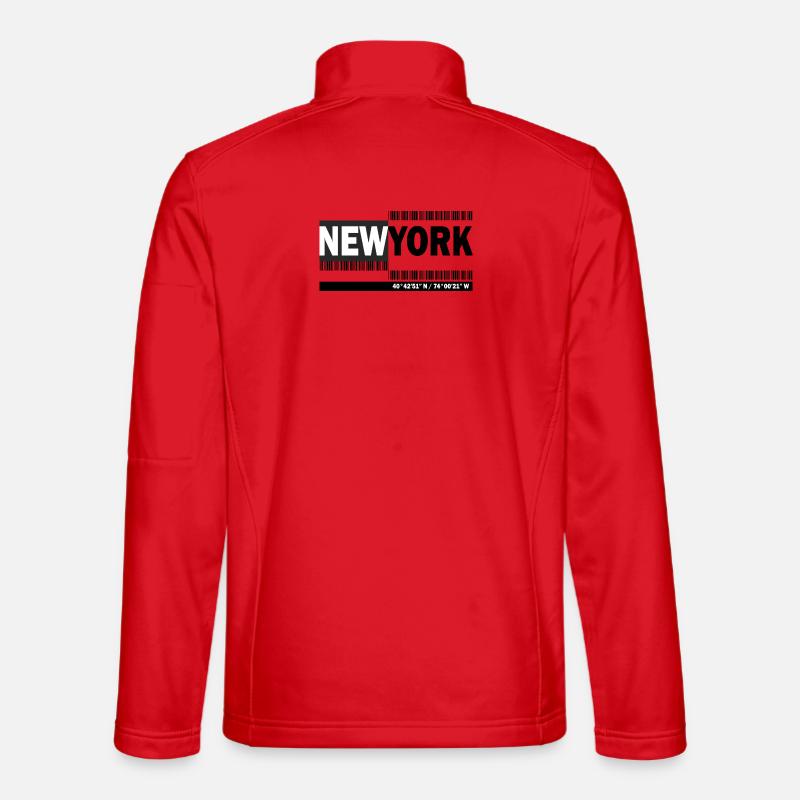 NEW YORK - Barcode - Unisex Softshell Jacket - red