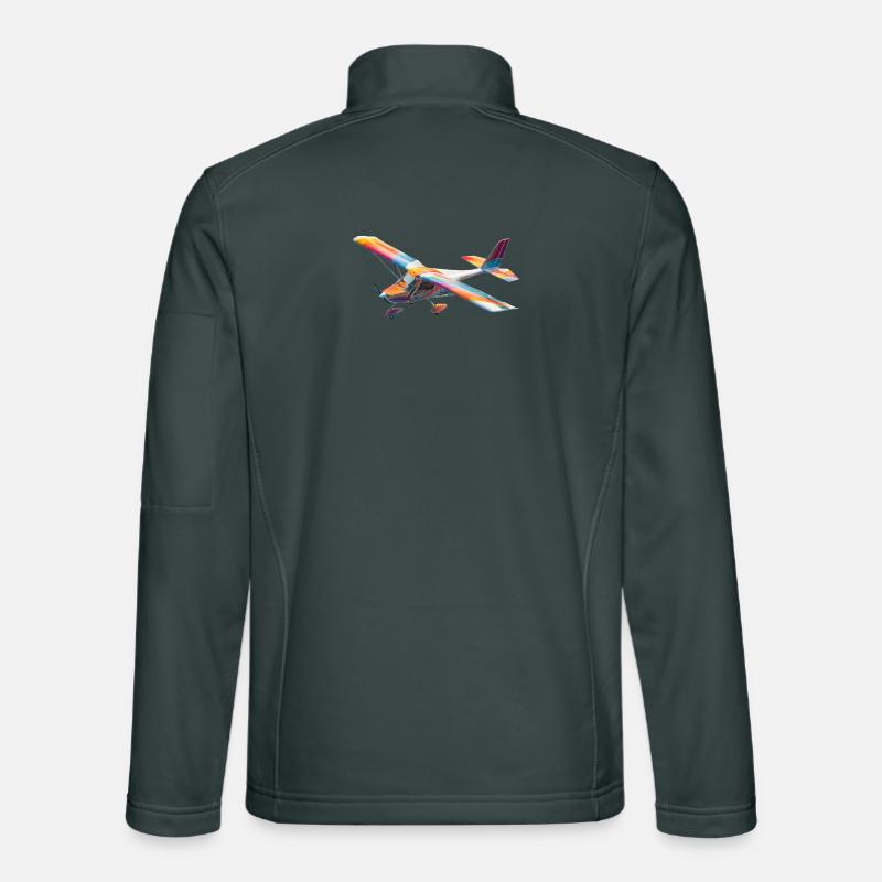 RC Rainbow Airplane Pattern Unisex Softshell Jacket