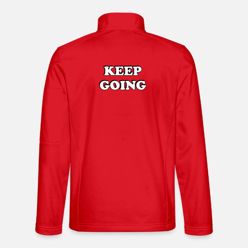 Keep Going Bold Typography - Unisex Softshell Jacket - red