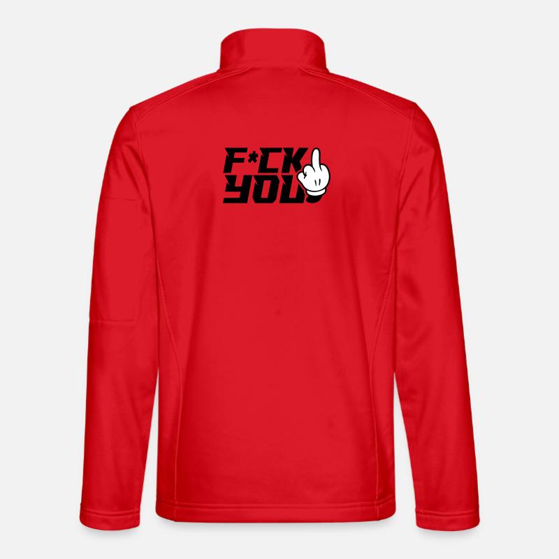 Mittelfinger F_ck You - Unisex Softshelljacke - Rot
