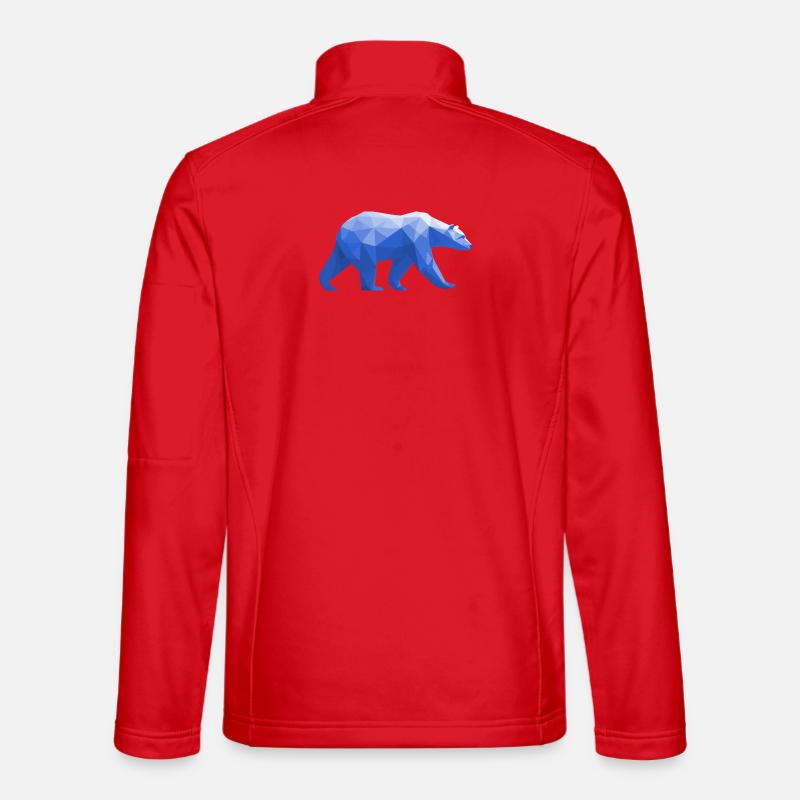 Polar Bear Polygon Polar Bear Winter Unisex Softshell Jacket