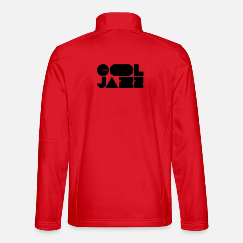 Kühnes, cooles Jazz-Logo-Design - Unisex Softshelljacke - Rot
