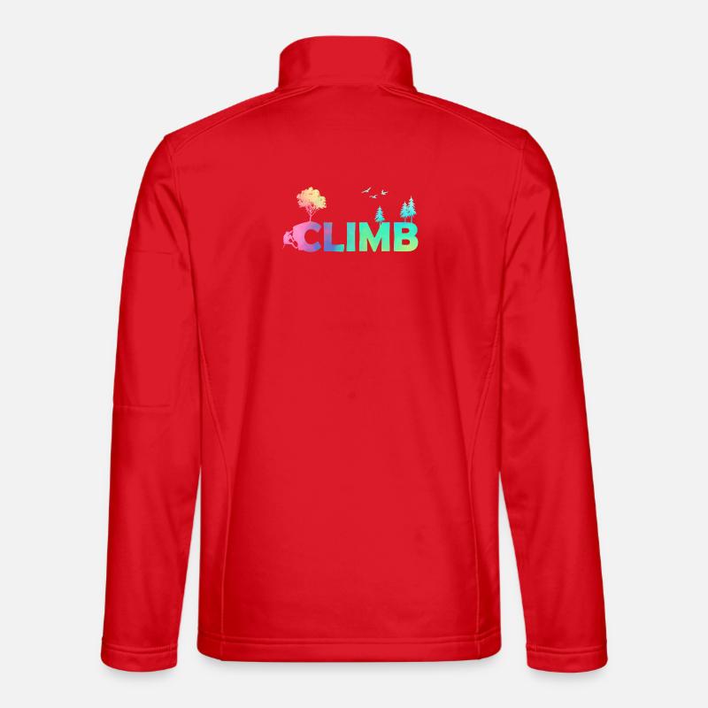 Climb Gradient Nature Climbing - Unisex Softshell Jacket - red