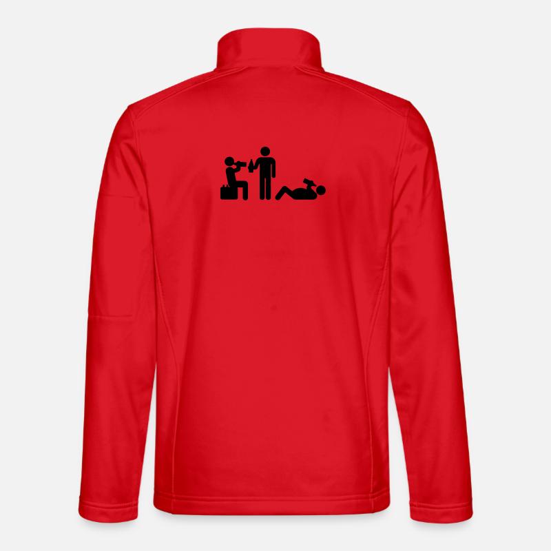 boozy alcohol vodka beer drunk drinking - Unisex Softshell Jacket - red