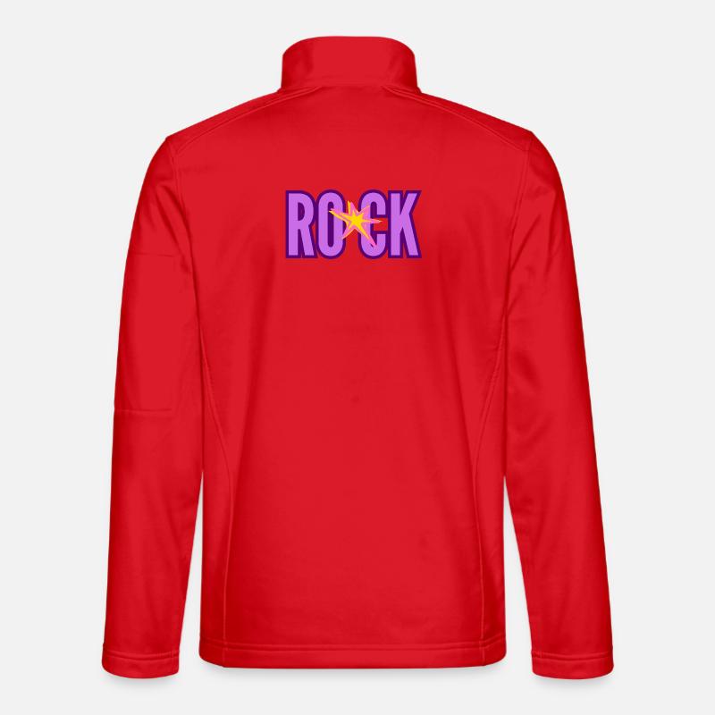 ROCK Violet Star Damen - Unisex Softshelljacke - Rot