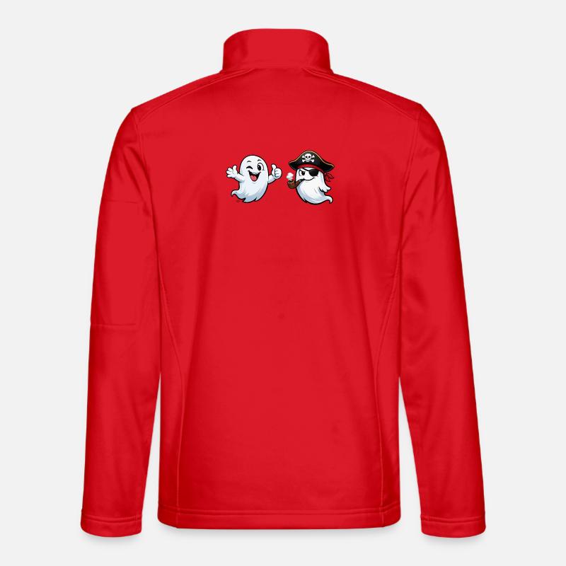 Ghost Pirate Duo - Unisex Softshell Jacket - red