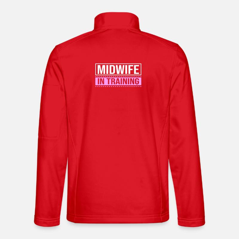 Hebamme - Unisex Softshelljacke - Rot
