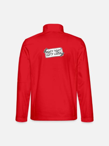 Righty Tighty Lefty Loosie Lustig Heimwerker Logo - Unisex Softshelljacke - Rot - Hinten