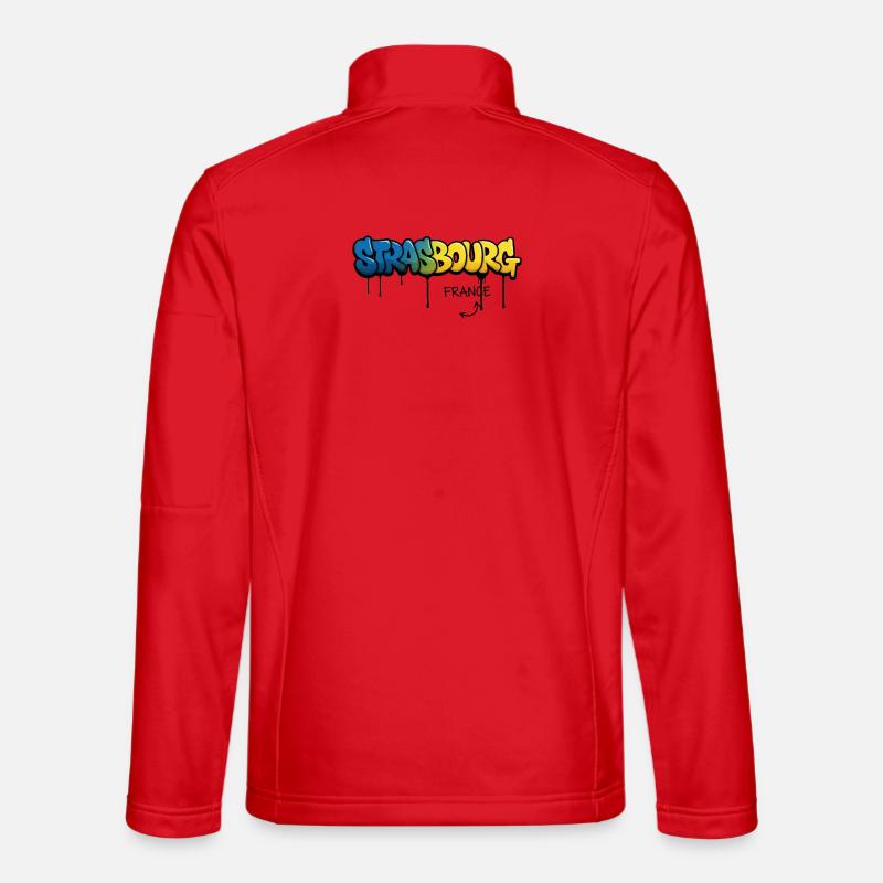 Graffiti-Style Strasbourg Schriftzug - Unisex Softshelljacke - Rot
