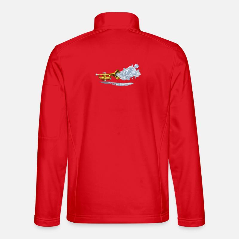 Aqua Brass Burst - Unisex Softshelljacke - Rot
