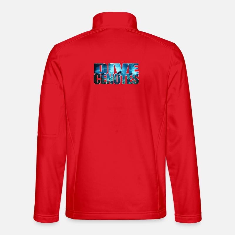 Dive Cenotes - Plongée à Cenotes - Veste en tissu softshell Unisexe - rouge