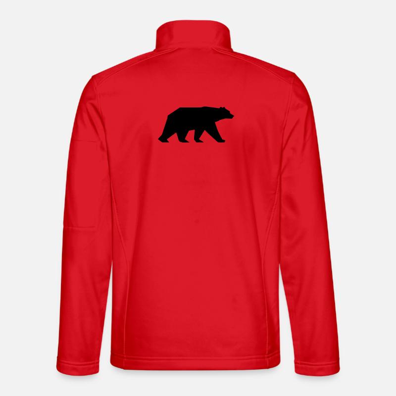 Bär Silhouette Symbol - Unisex Softshelljacke - Rot