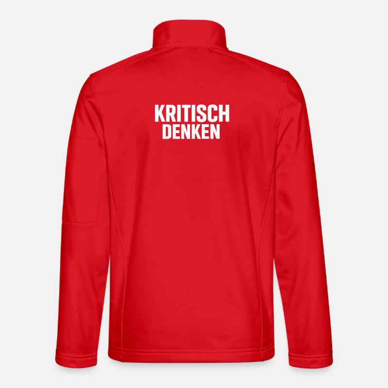 Critical thinking – clear statement look - Unisex Softshell Jacket - red