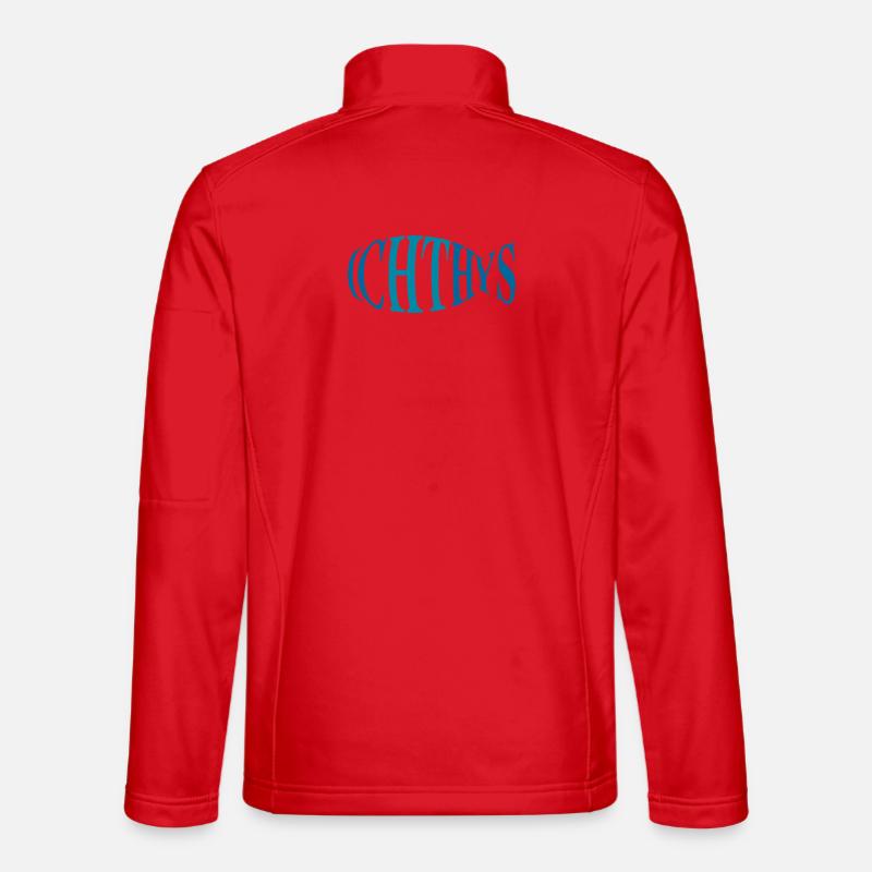 Ichthys Jesus Fish – Symbole de la foi Veste en tissu softshell Unisexe