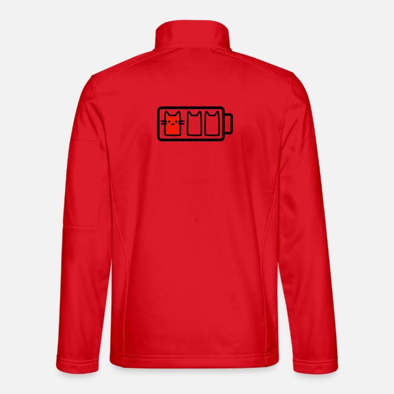 Low battery cat - Unisex Softshell Jacket - red