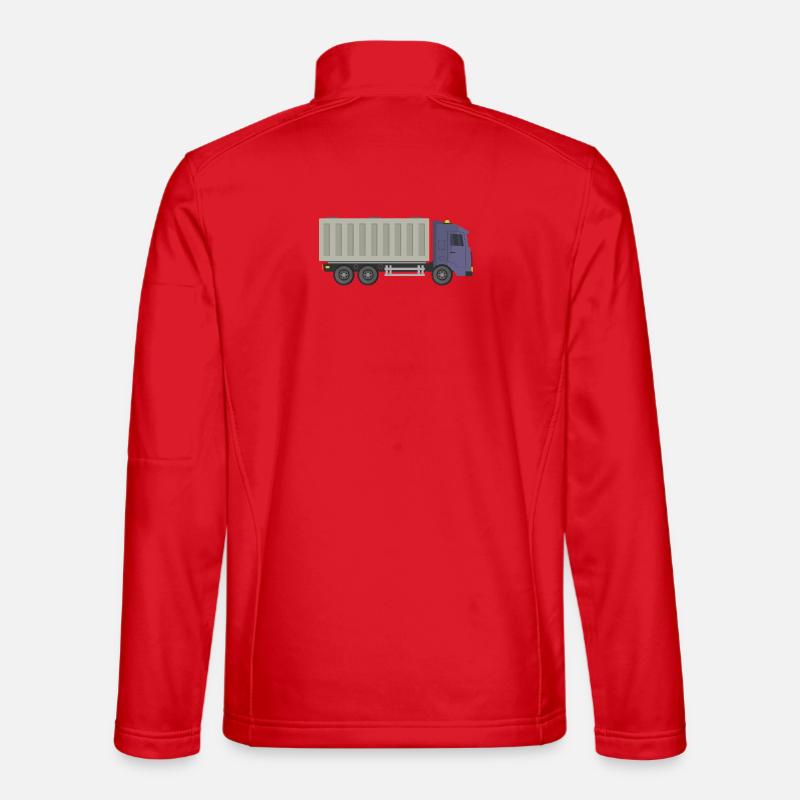 Container-LKW - Unisex Softshelljacke - Rot