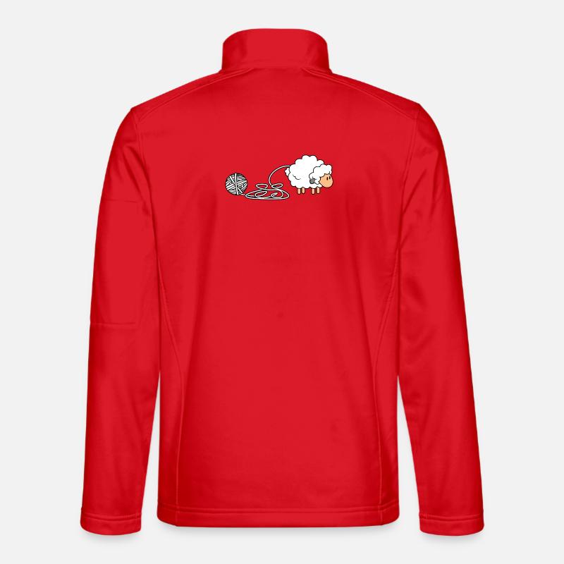 Cozy Sheep Yarn Theme Unisex Softshell Jacket