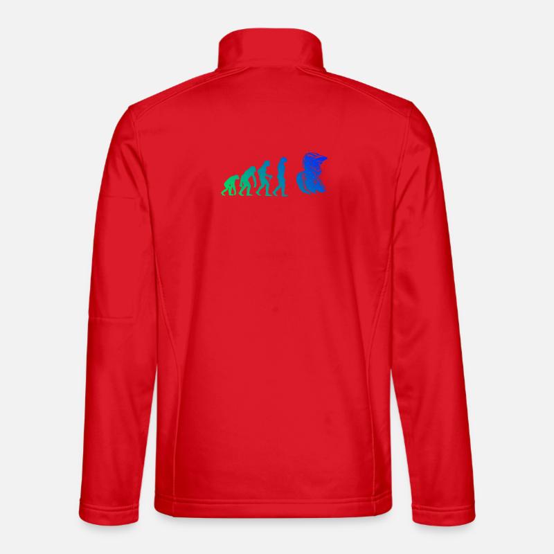 Attention motocross fans, simple statement - Unisex Softshell Jacket - red