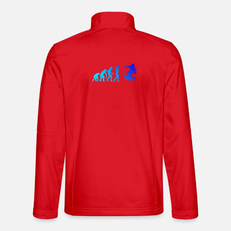 Modern Snowboard Artwork - Unisex Softshell Jacket - red