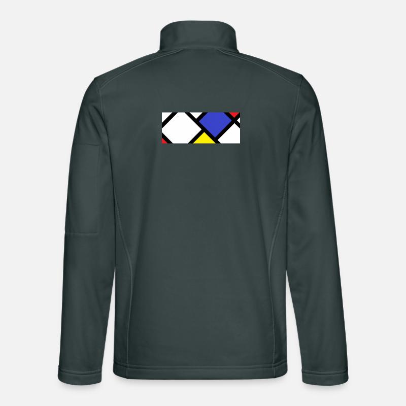 Contre-composition selon « De Stijl » Veste en tissu softshell Unisexe