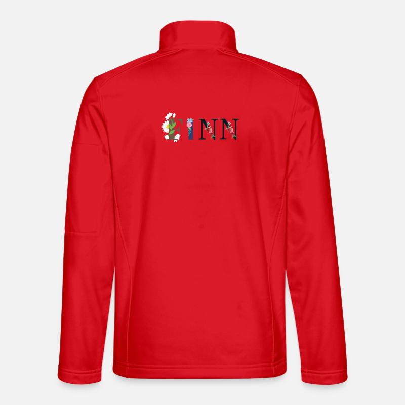 FINN Name mit Blumen geschmückt - Unisex Softshelljacke - Rot