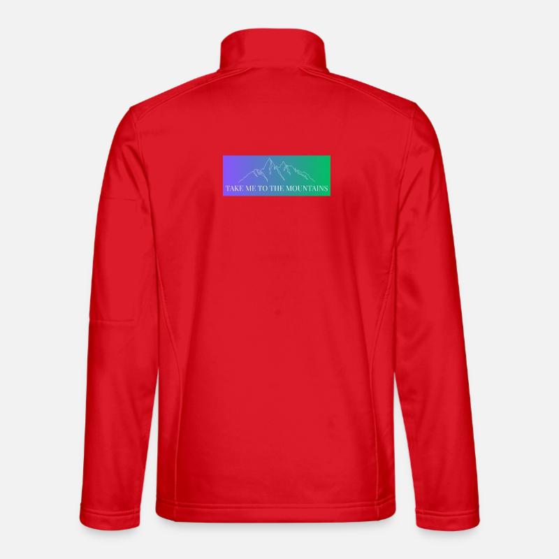 Mountain Range in Gradient - Take me to the Mountains Unisex Softshell Jacket