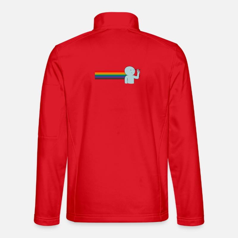 Darts & Rainbow Vibes - Unisex Softshelljacke - Rot