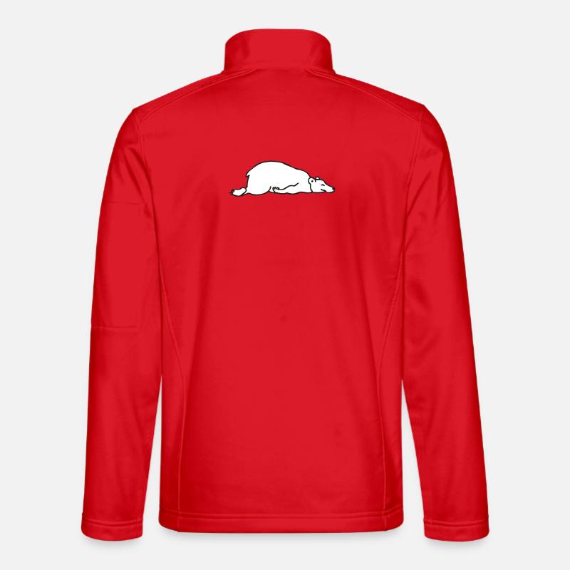 The Lazy Paule - Sleeping Bear - Unisex Softshell Jacket - red