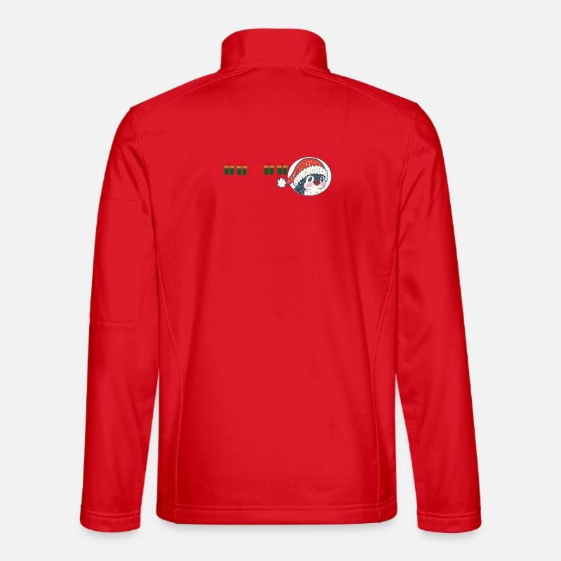Pinguin mit Weihnachtsmütze - Unisex Softshelljacke - Rot