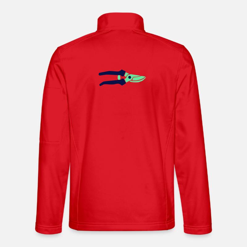 Gartenschere Rosen Werkzeug - Unisex Softshelljacke - Rot