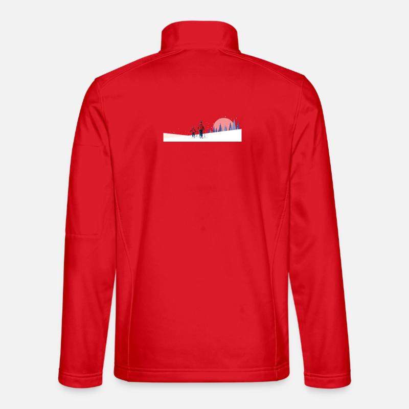Backcountry Ski Team - Unisex Softshelljacke - Rot