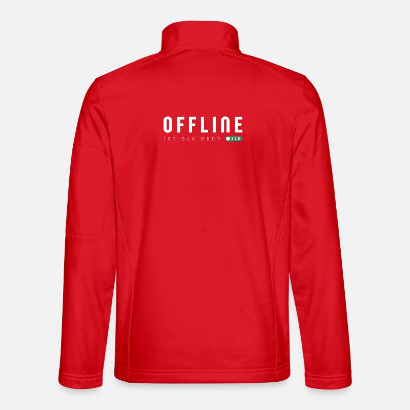 Offline ist das neue Bio - Unisex Softshelljacke - Rot