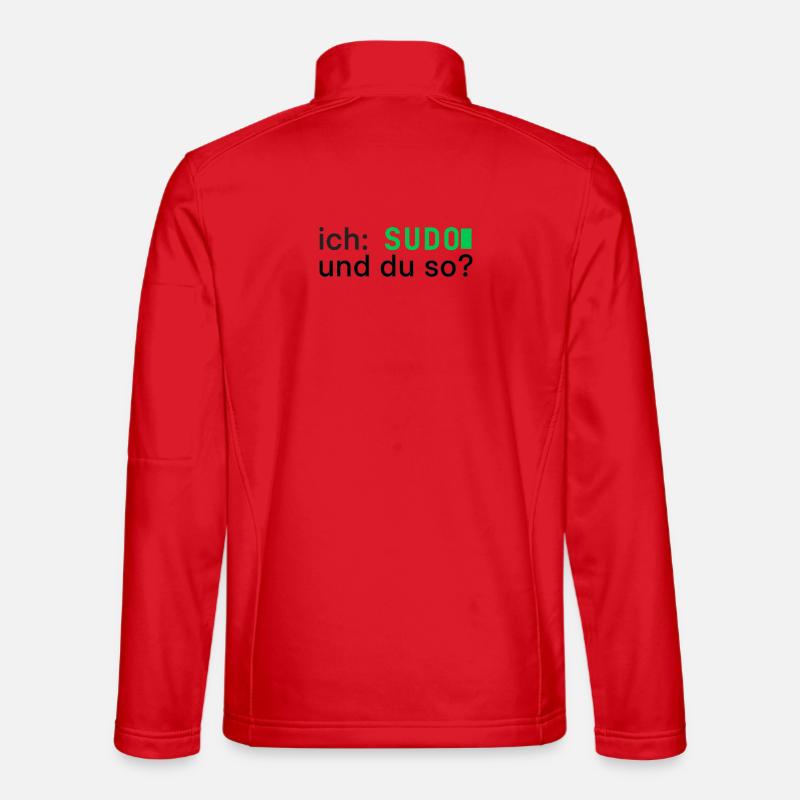 ich: SUDO und du so? Linux Programmierer - dunkel - Unisex Softshelljacke - Rot