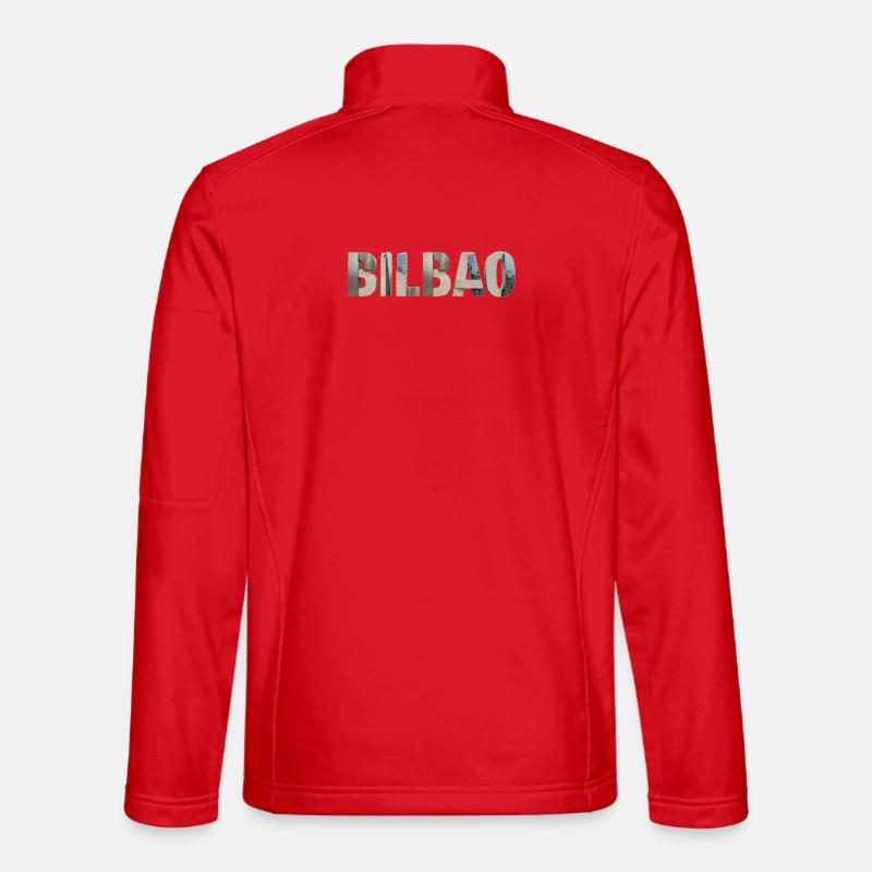 BILBAO – Modern Architectural Typography - Unisex Softshelljacke - Rot