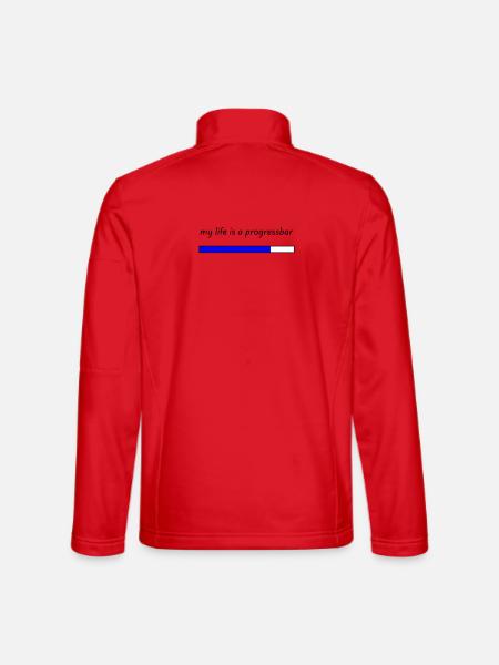 my life is a progressbar - Unisex Softshell Jacket - red