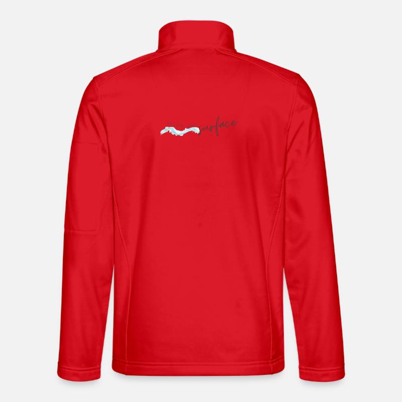 Below The Surface Ocean Inspired T-Shirt - Unisex Softshell Jacket - red