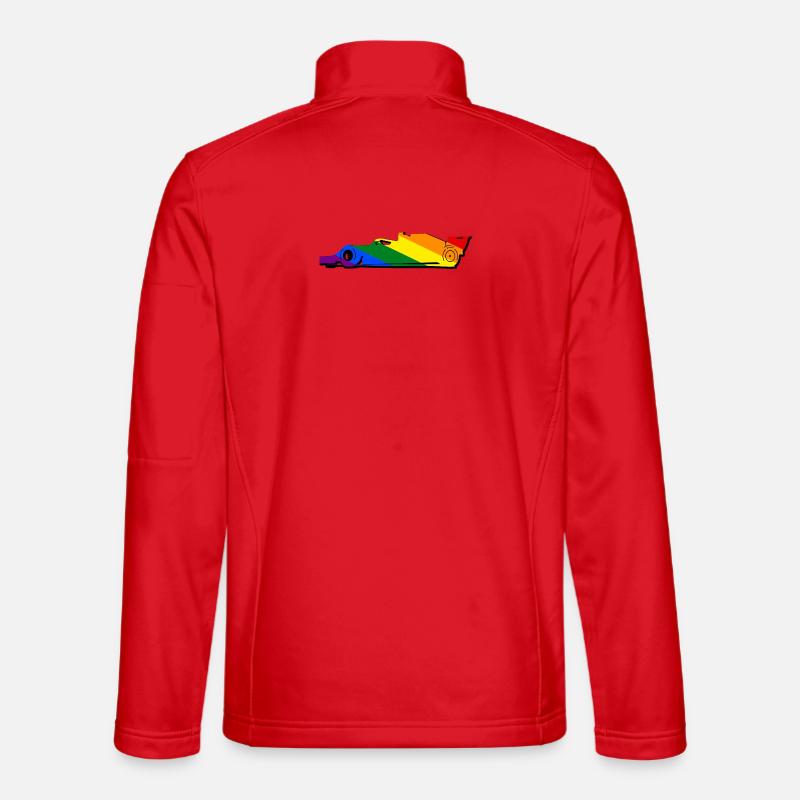 Racing Car LGBT lgbtqia pride - Unisex Softshell Jacket - red