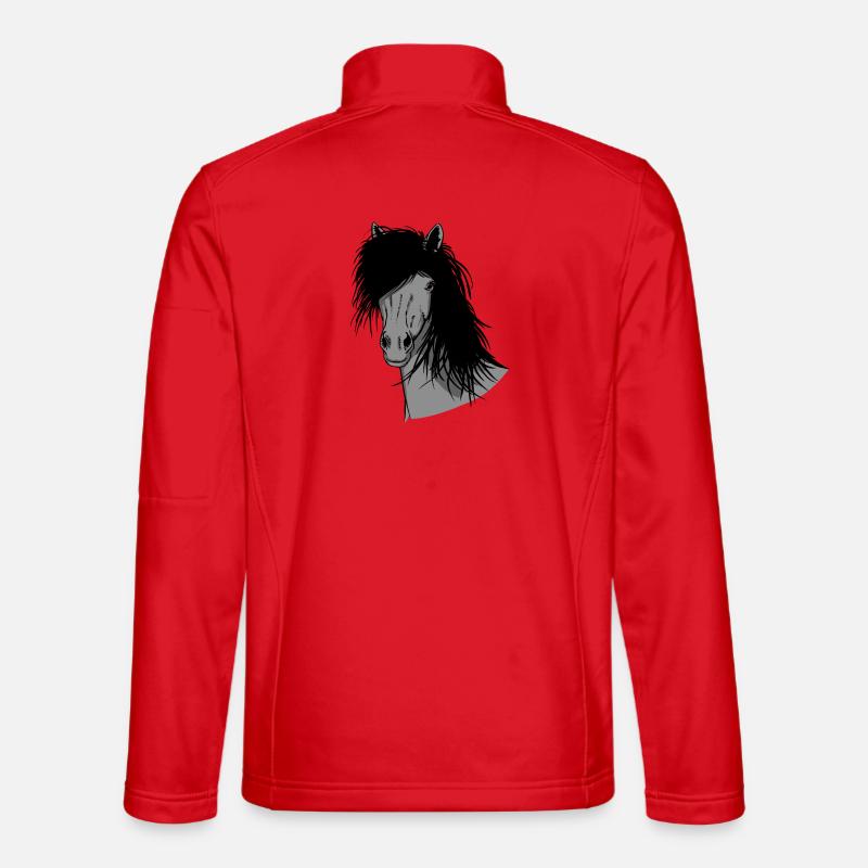 Isländer Portrait - Unisex Softshelljacke - Rot