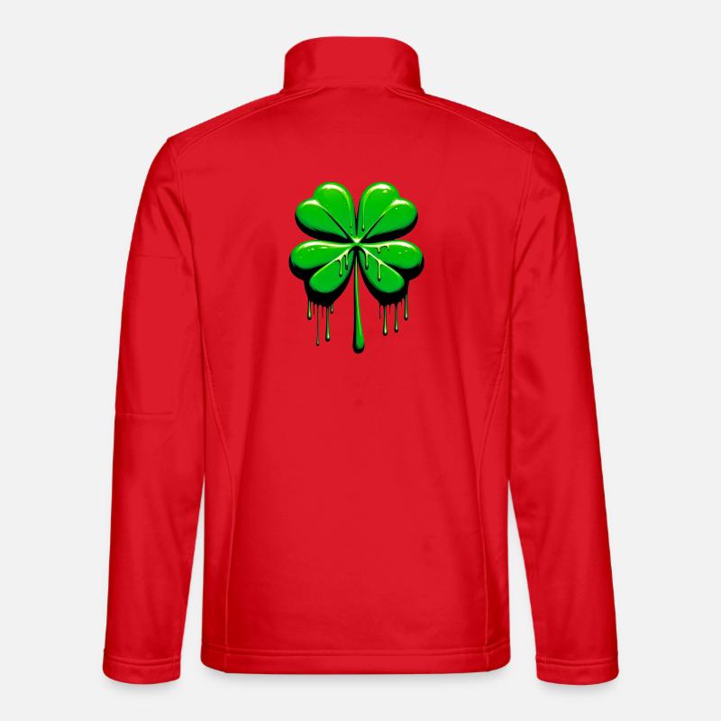 Four-leaf clover - Unisex Softshell Jacket - red