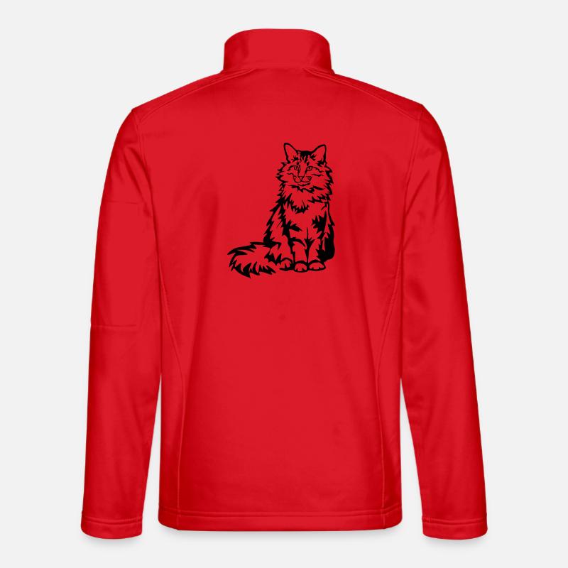 Norwegian Forest Cat - Unisex Softshell Jacket - red