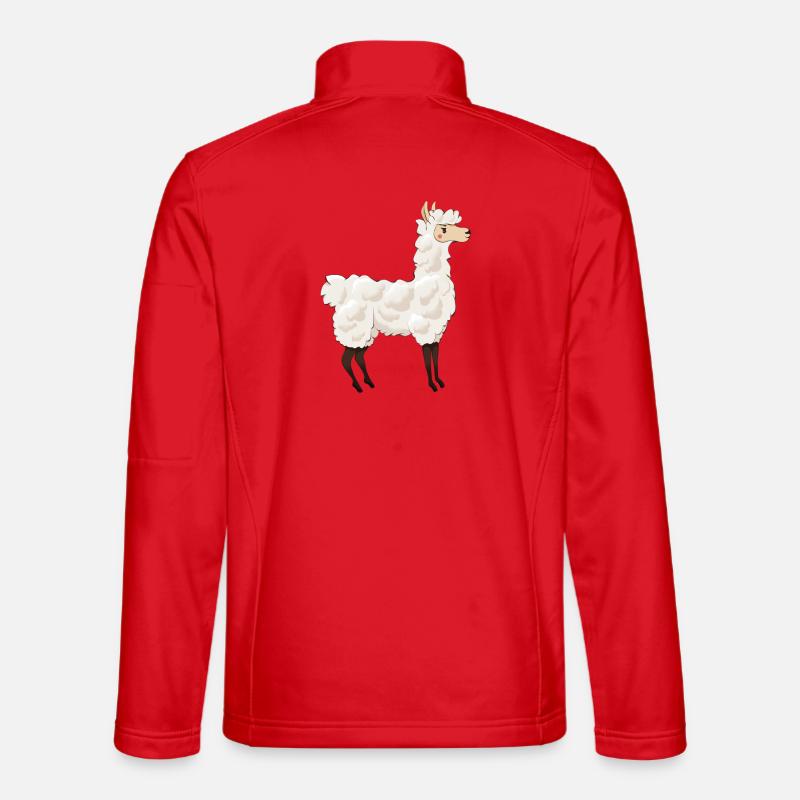 Llama - Unisex Softshell Jacket - red
