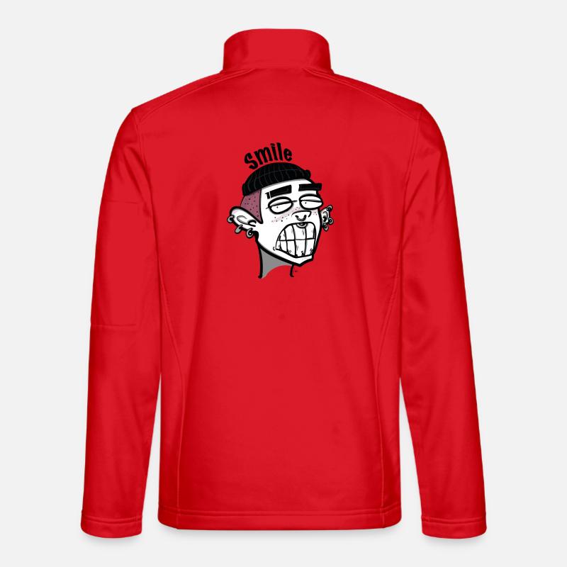 Lächeln - Unisex Softshelljacke - Rot