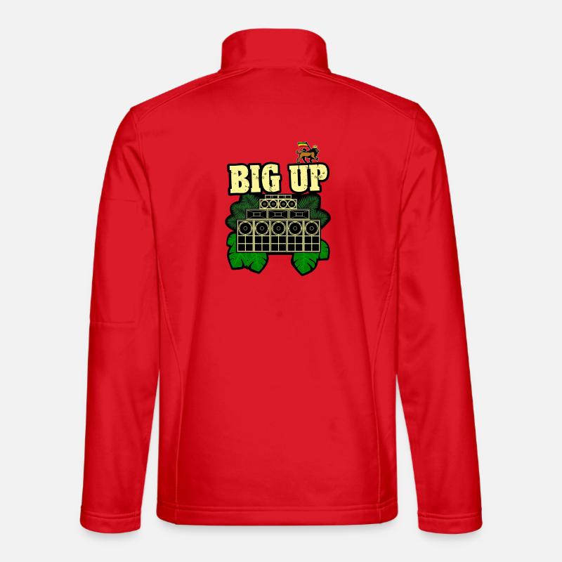 Reggae Big Up Soundsystem - Unisex Softshelljacke - Rot