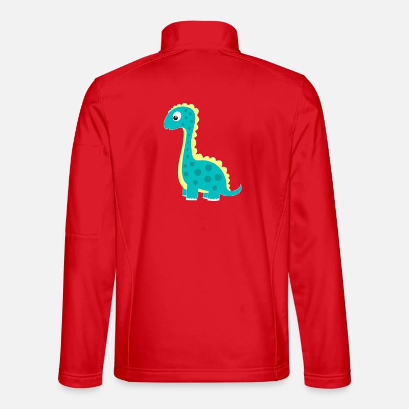 Cuddly dinosaur lucky charm - Unisex Softshell Jacket - red