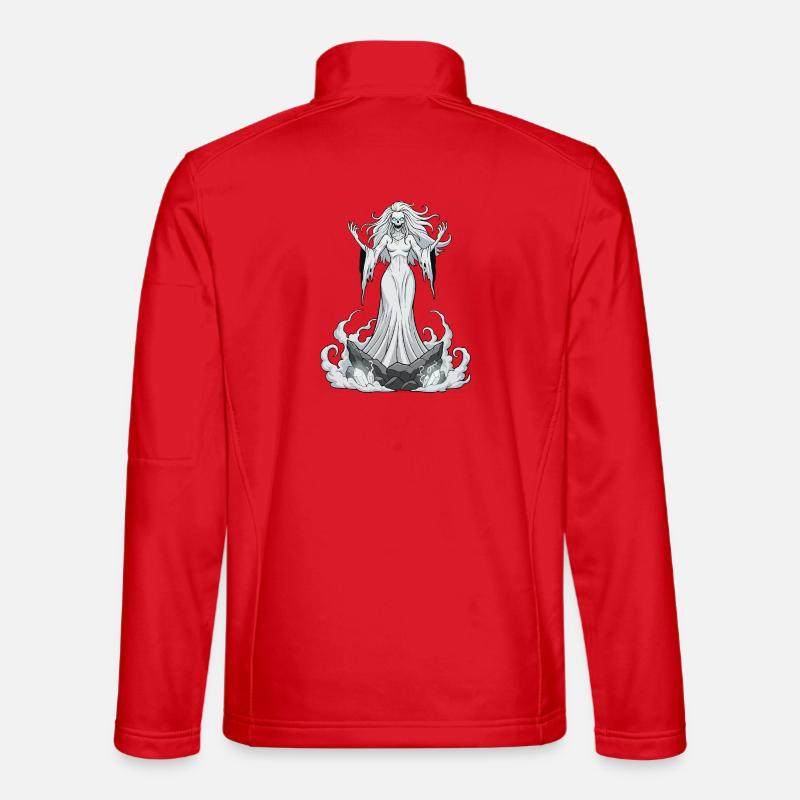 Banshee sur rochers de cristal - Veste en tissu softshell Unisexe - rouge