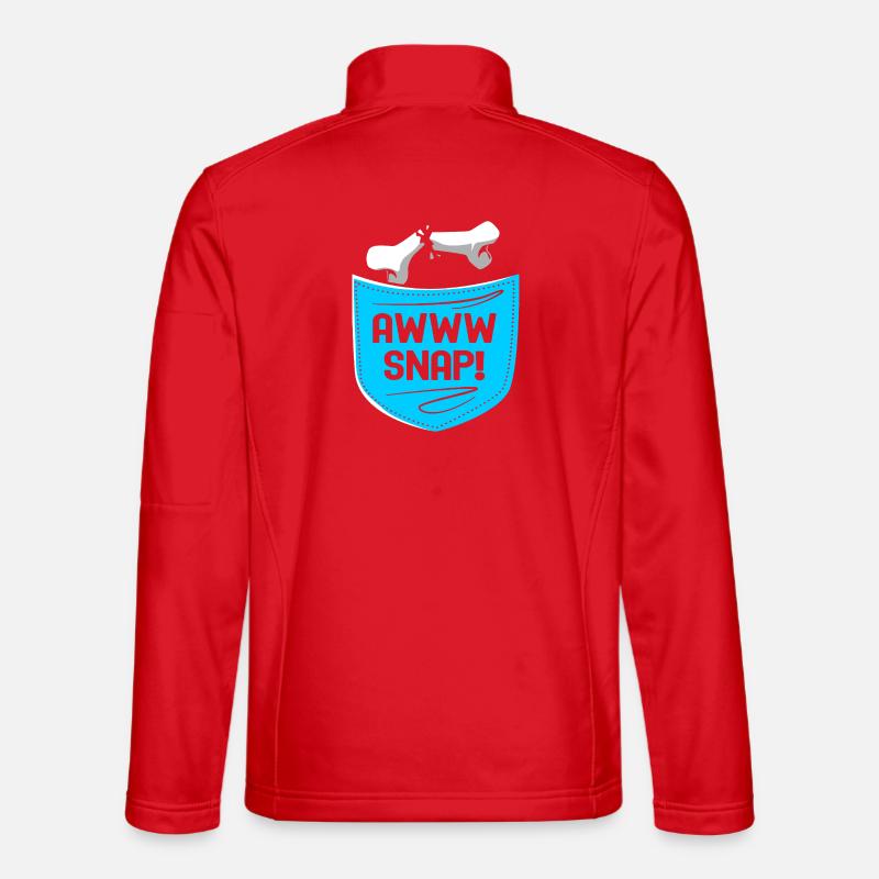 Knochenbruch Halloween Skelett Knochen Armbruch - Unisex Softshelljacke - Rot