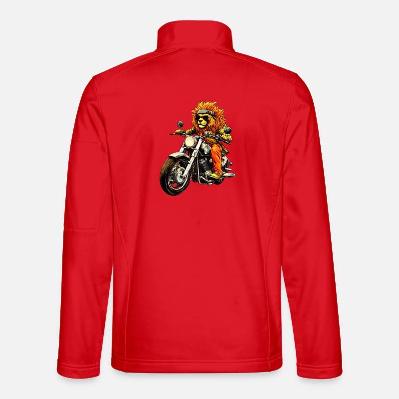 Motorrad Löwen - Unisex Softshelljacke - Rot